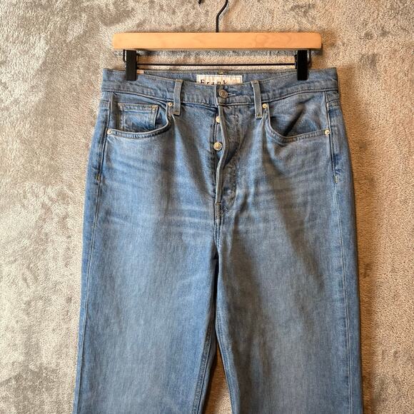 Frank & Eileen Monaghan High Rise Mom Jeans Size 29 Light Blue Wash - Picture 8 of 9